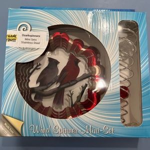6in stainless steal cardinal wind spinner with tail